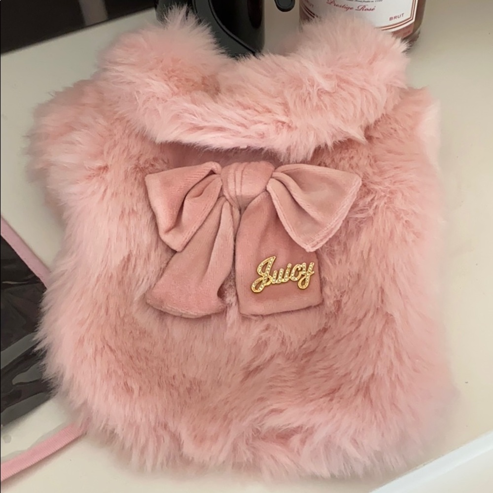 Juicy couture faux fur coat for dog